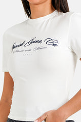 T-Shirt Calligraphy Front Embroidery 34454-OFFW