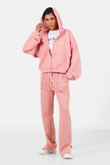 Hoodie ZIp-Up Elevate Backprint 34474-PINK
