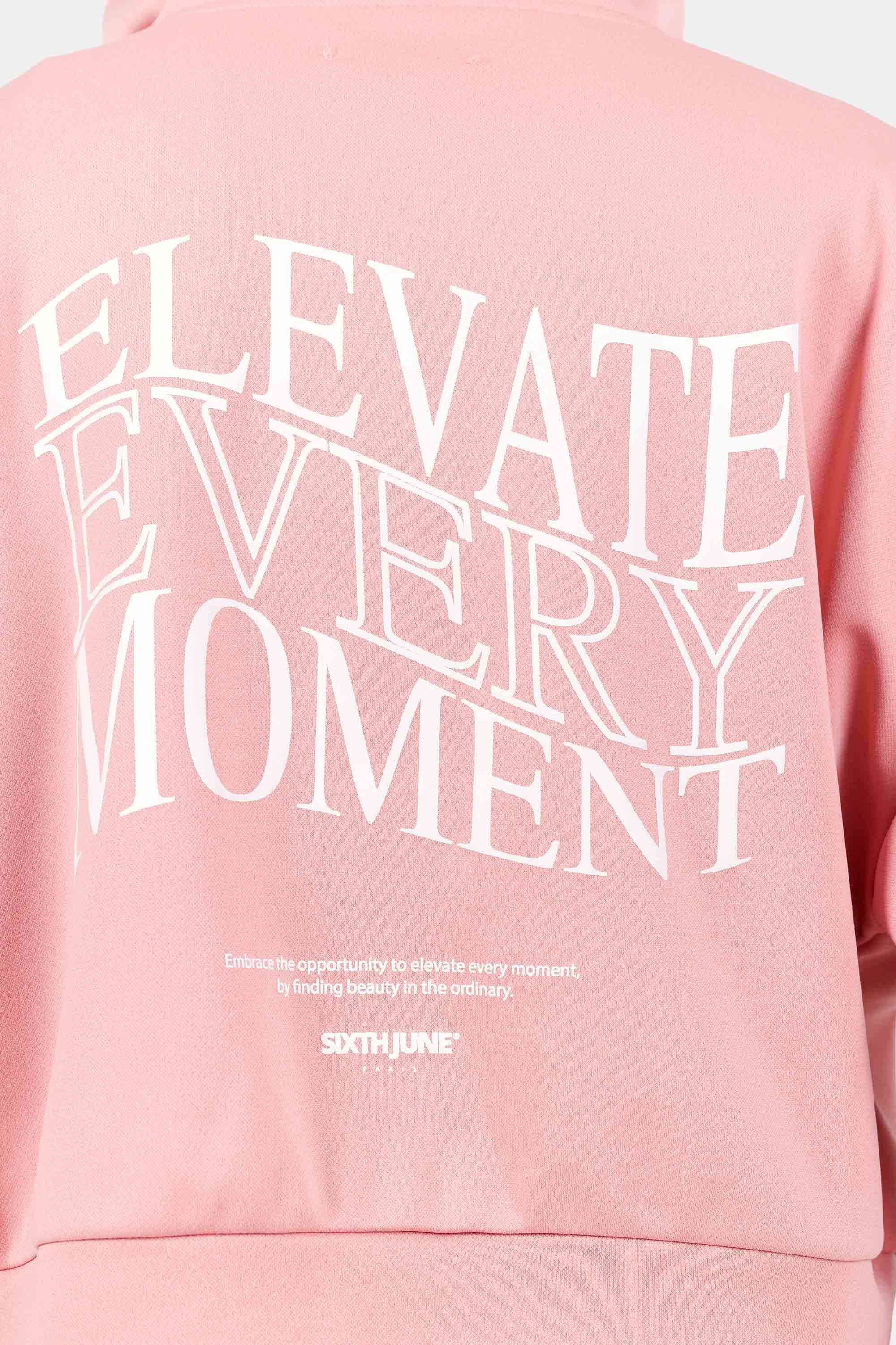 Hoodie ZIp-Up Elevate Backprint 34474-PINK