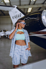 Shorts destroyed atelier 34343-BLUE