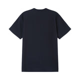 Pleated fabric Tee 12376-NAVY
