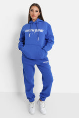 Logo Paris hoodie Blue