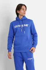 Logo Paris hoodie Blue