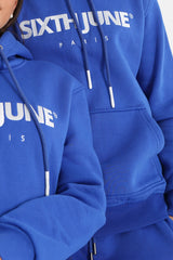 Logo Paris hoodie Blue