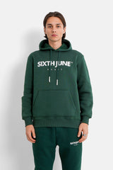 Logo Paris hoodie Green