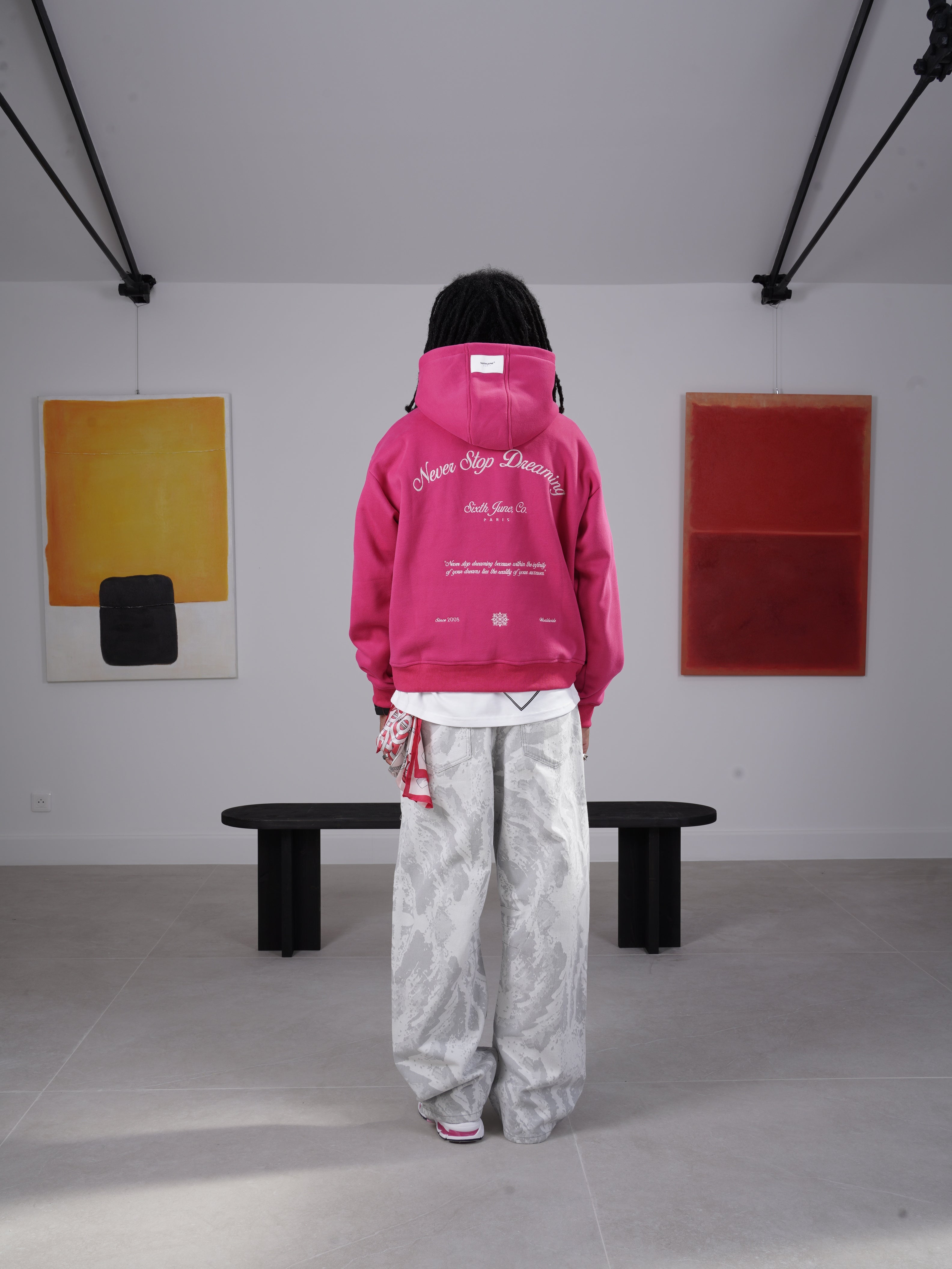 never stop dreaming hoodie 12944-pink