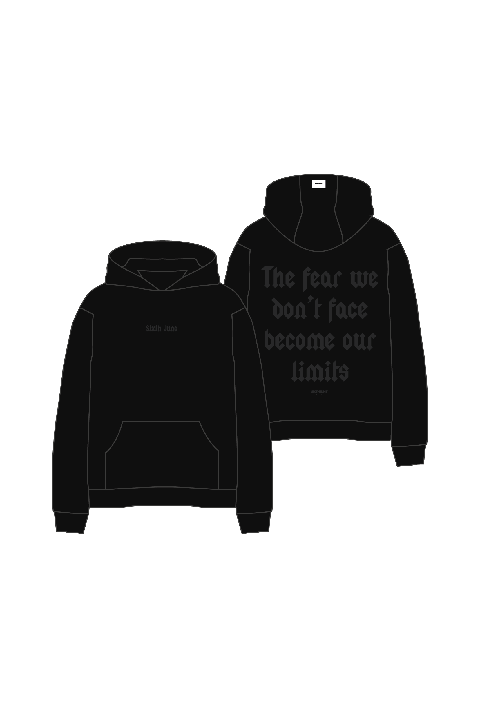 Sweatshirt fear back 22976-BLAC