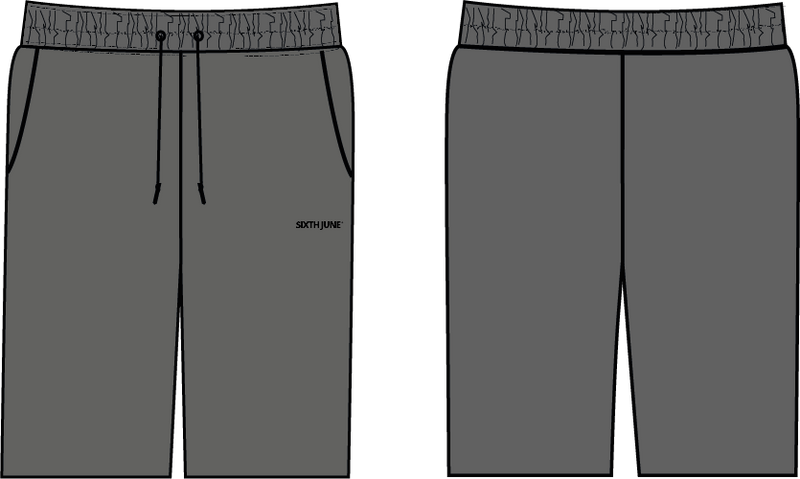 CREPE FABRIC SS SHORT 25201-BLAC