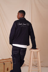 Jacket Denim Carpenter Back Embroidery 25497-DBLU