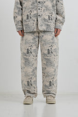 Sixth June Relief Paisley Pants 23901-BEIG