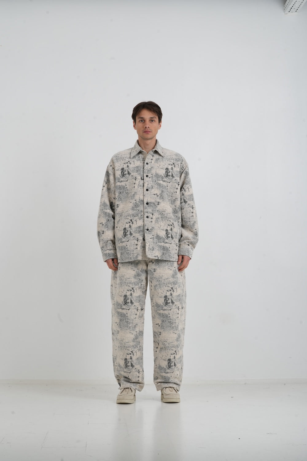 Sixth June Relief Paisley Pants 23901-BEIG
