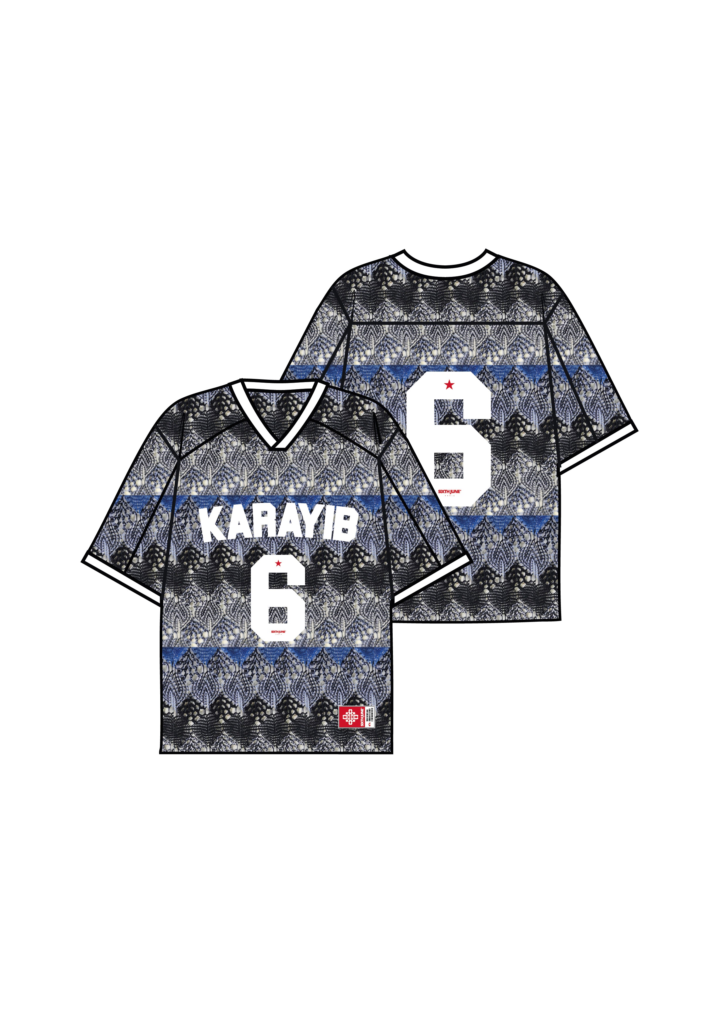 Carribean Crochet Football Jersey 26000-BLUE