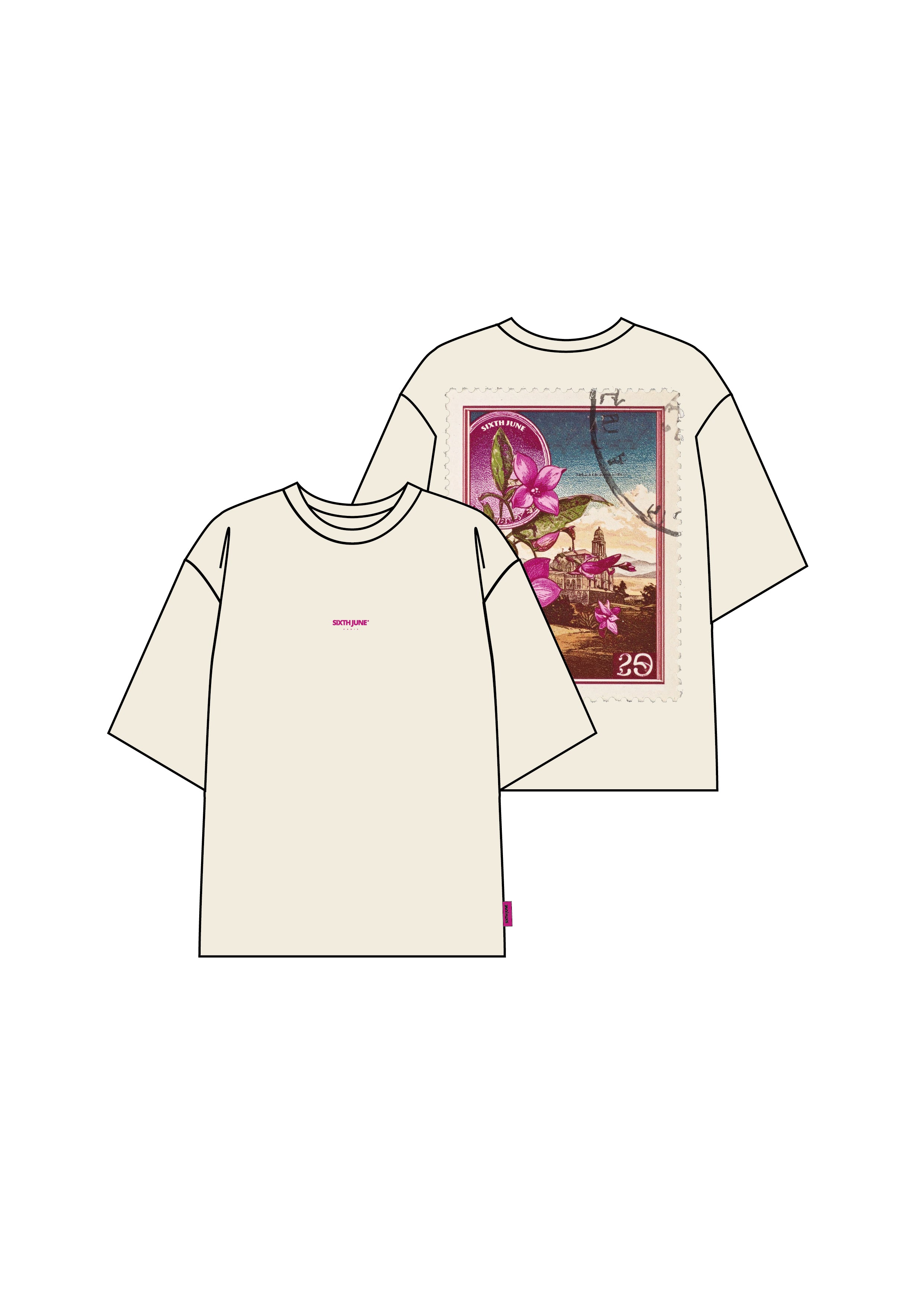 Puerto Rico Stamp Tee 26004-BEIG