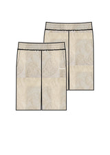 Paisley Lace Resort Shorts 26017-BEIG