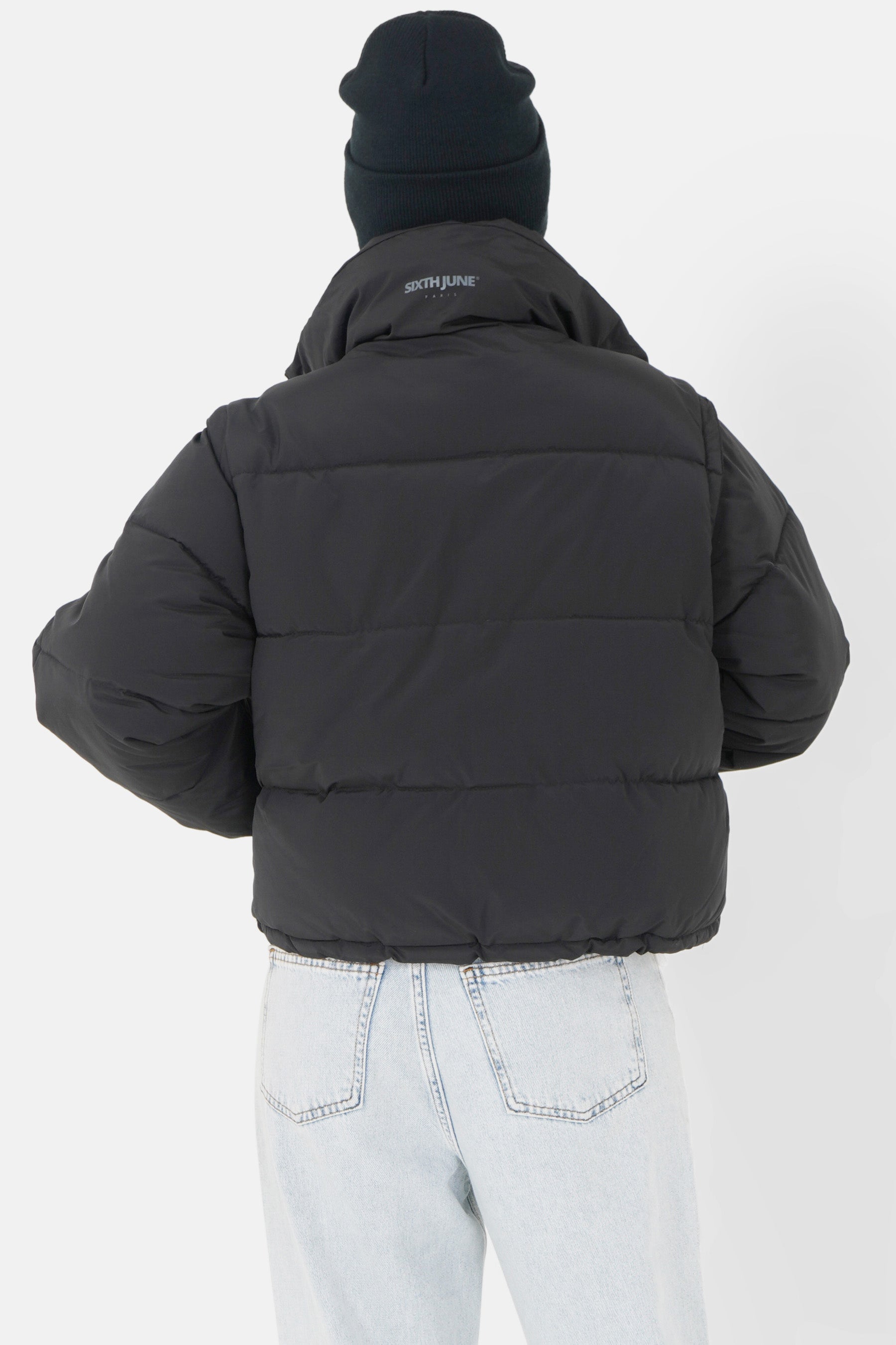 Puffer amovible sleeves Black