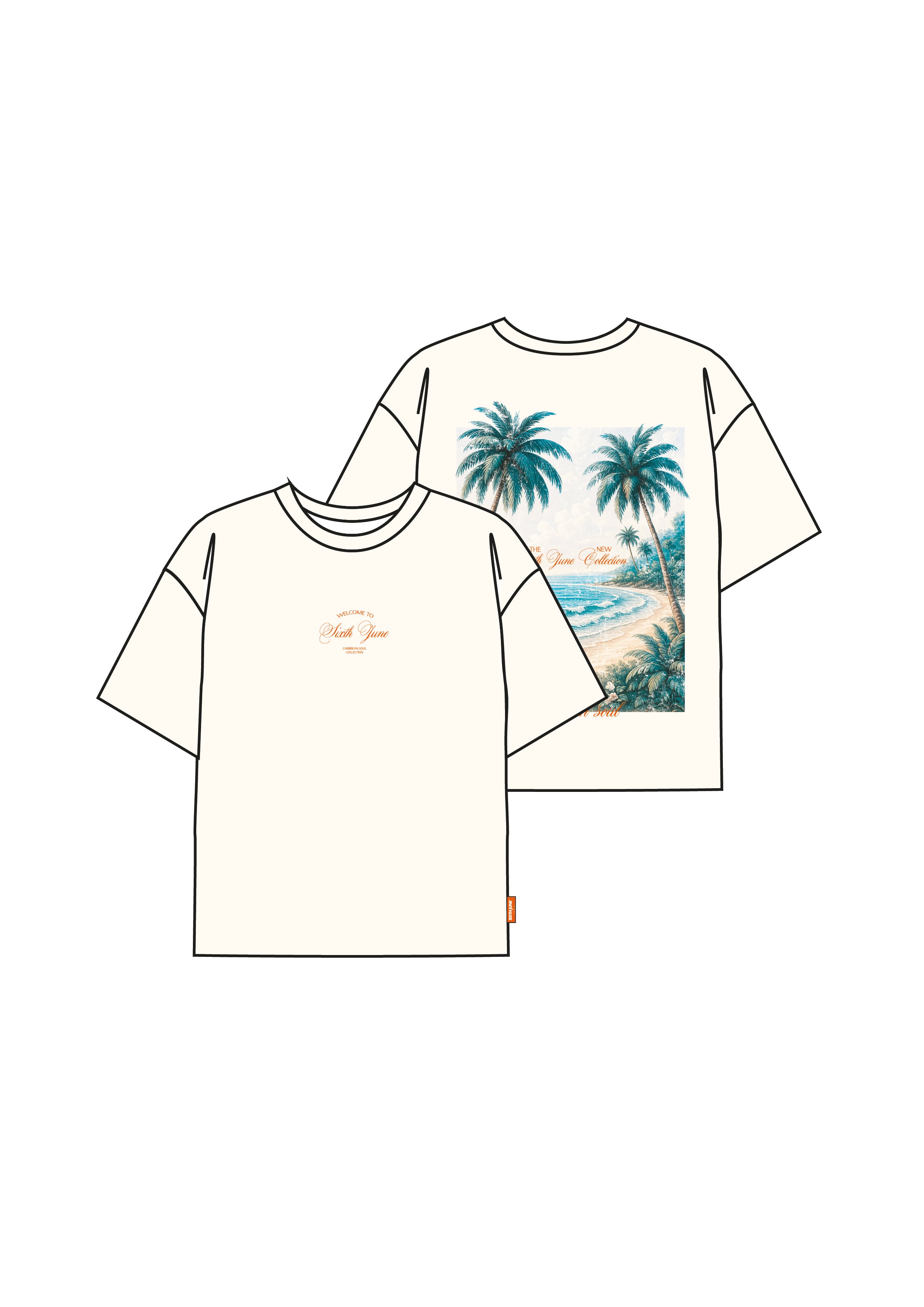 Carribean Beach Tee 34872-OFFW