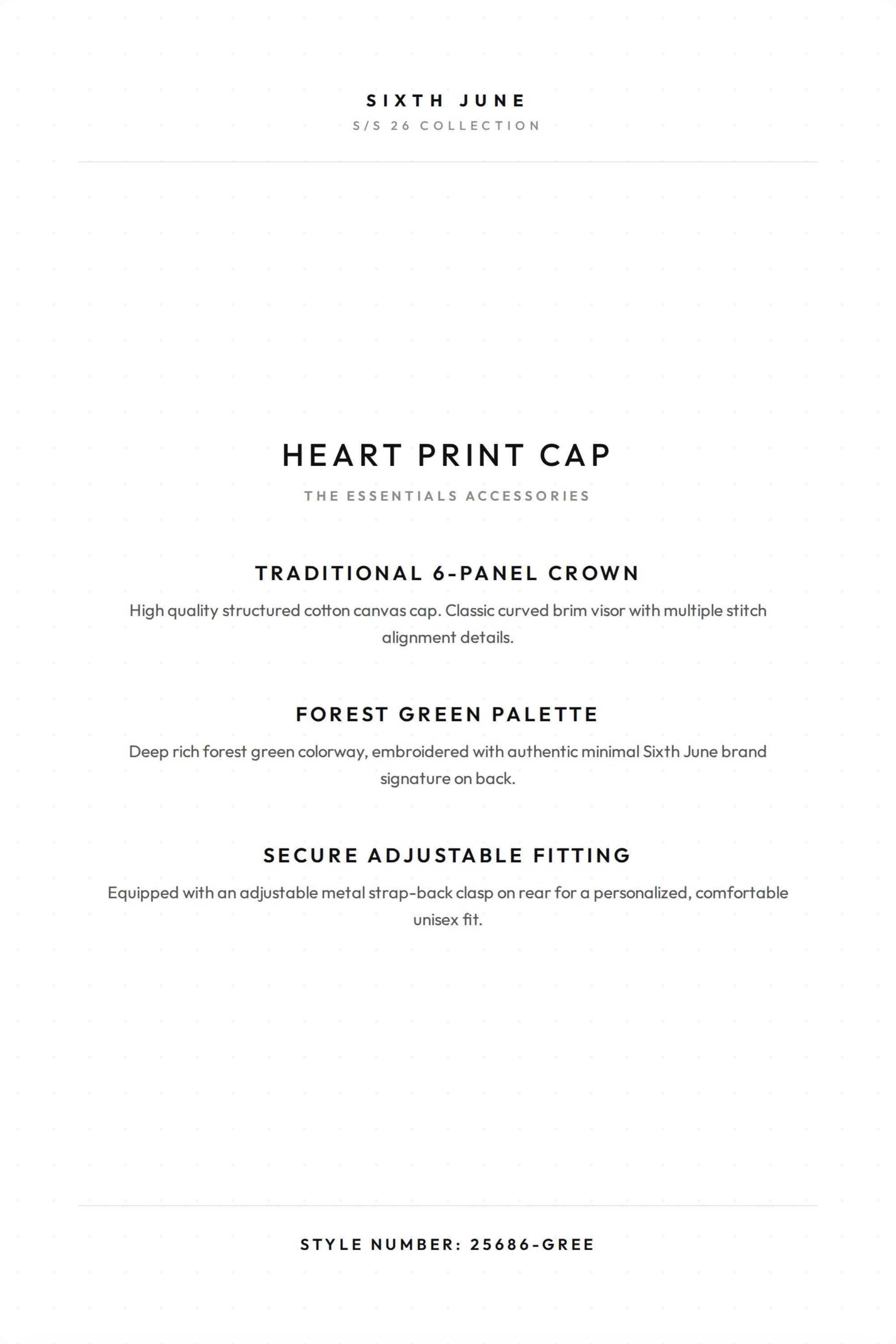 HEART Printed Cap