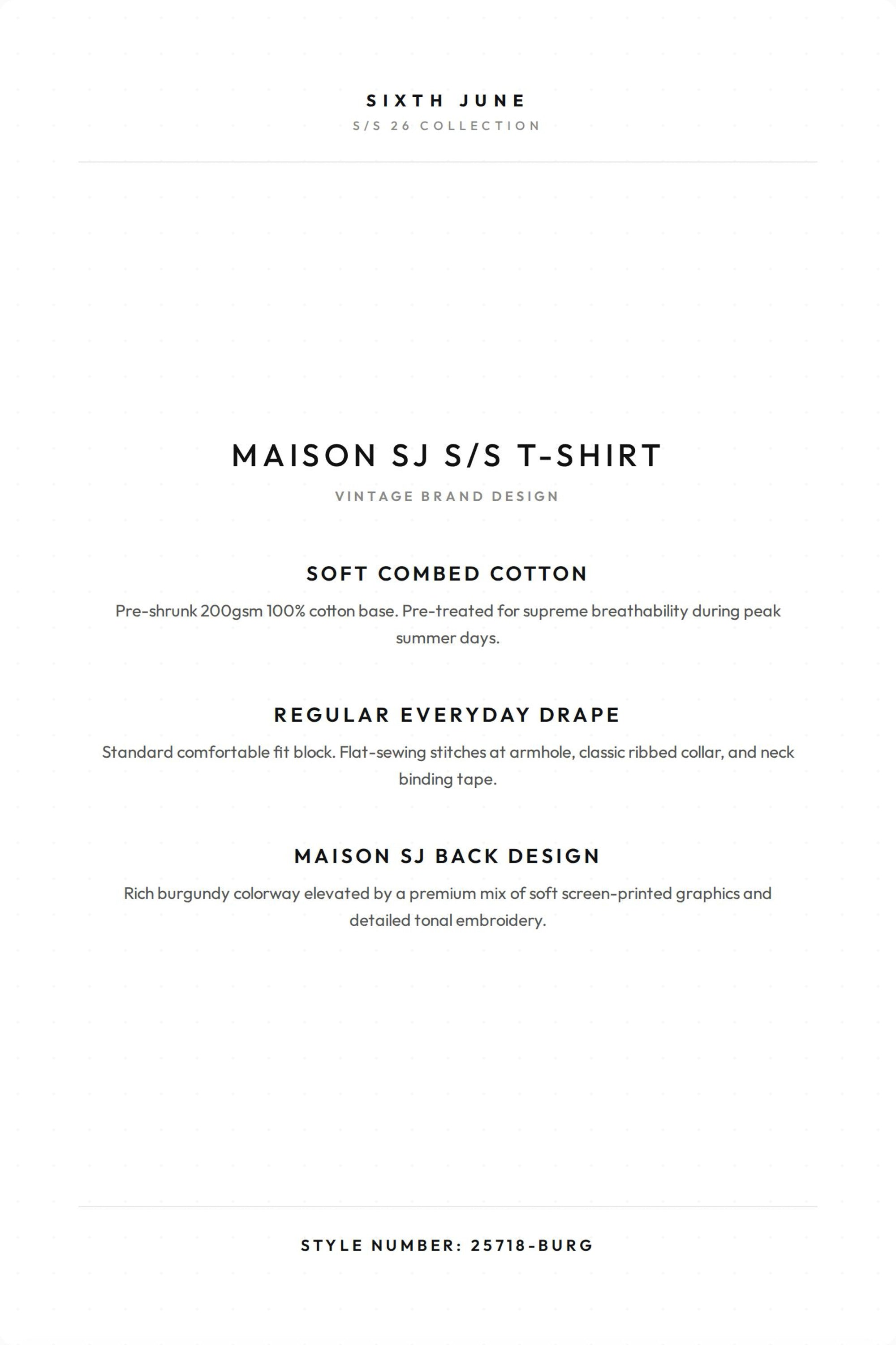 MAISON SJ S/S T-shirt