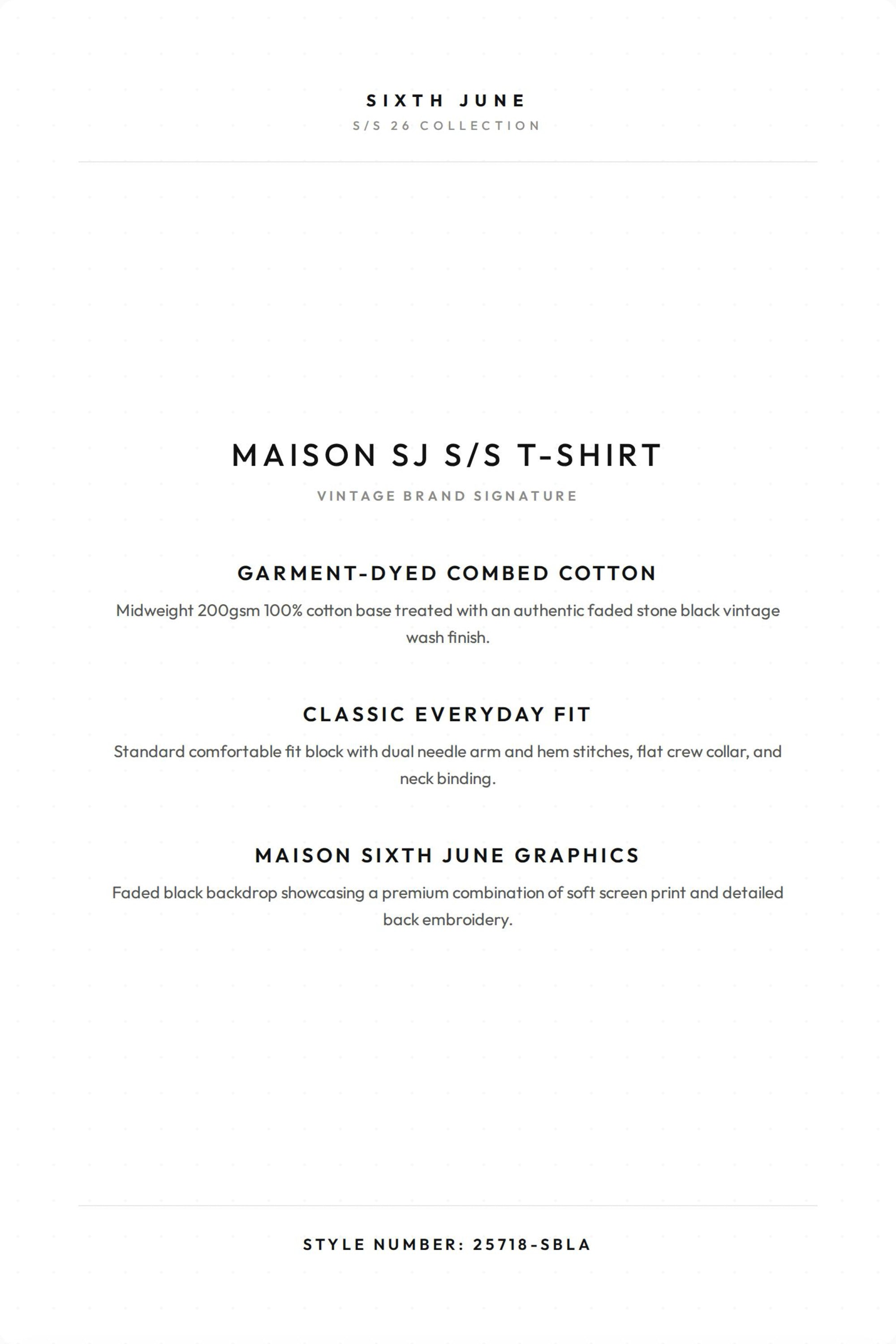 MAISON SJ S/S T-shirt