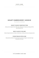 HEART Embroidery Hoodie