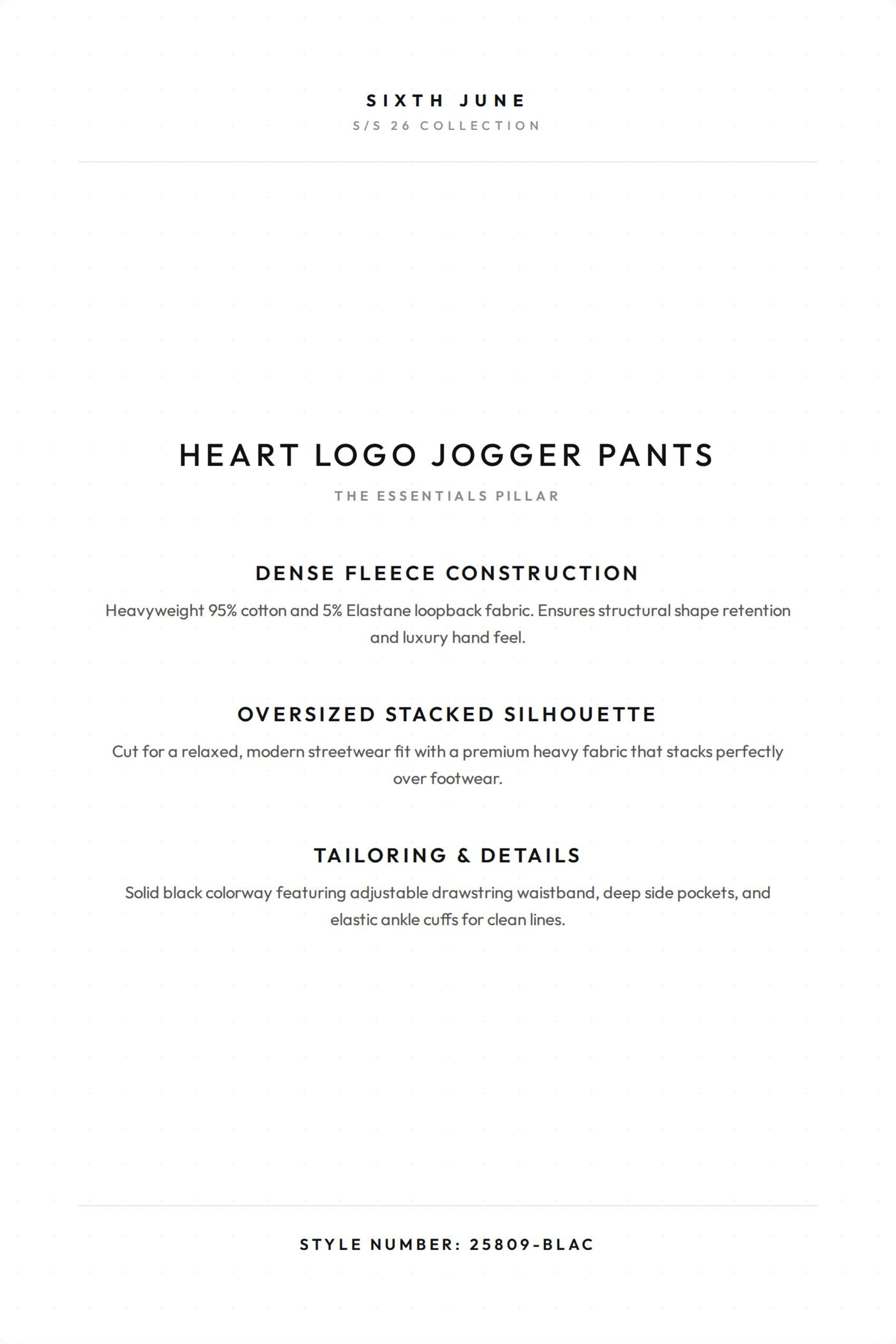 HEART Logo Embroidery Jogger Pant