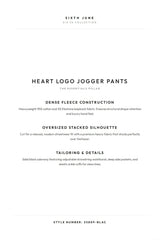 HEART Logo Embroidery Jogger Pant