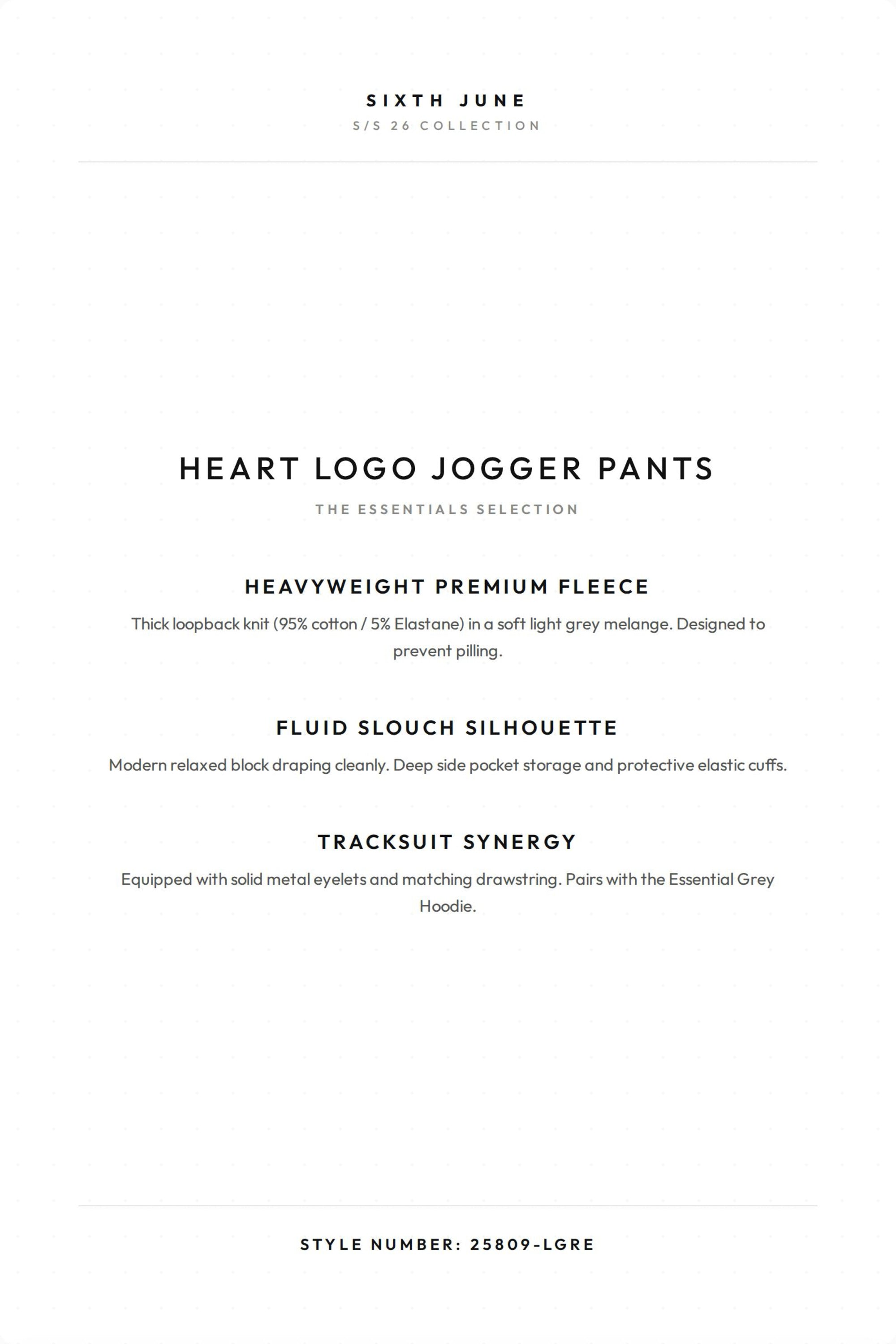 HEART Logo Embroidery Jogger Pant