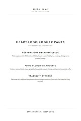 HEART Logo Embroidery Jogger Pant
