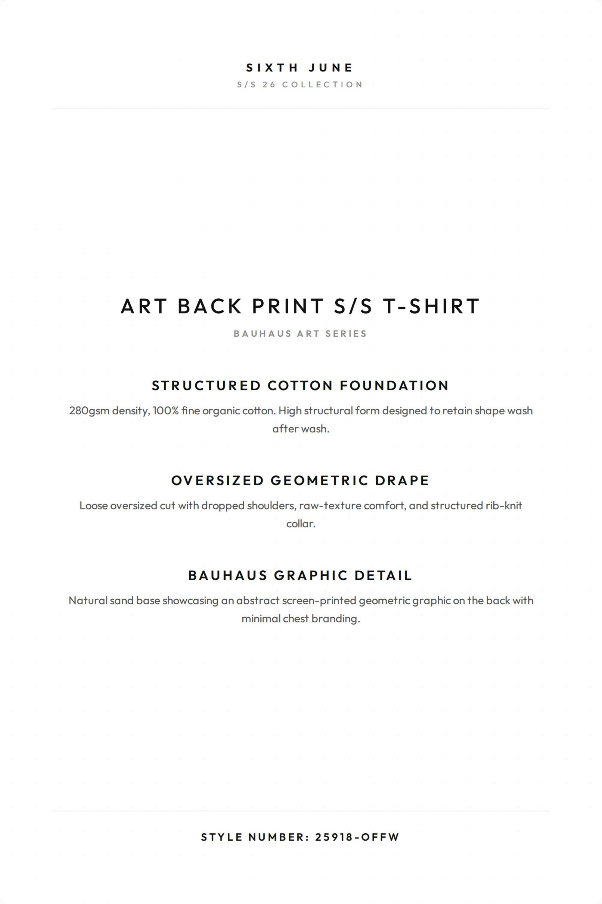 ART Back Print S/S T-shirt