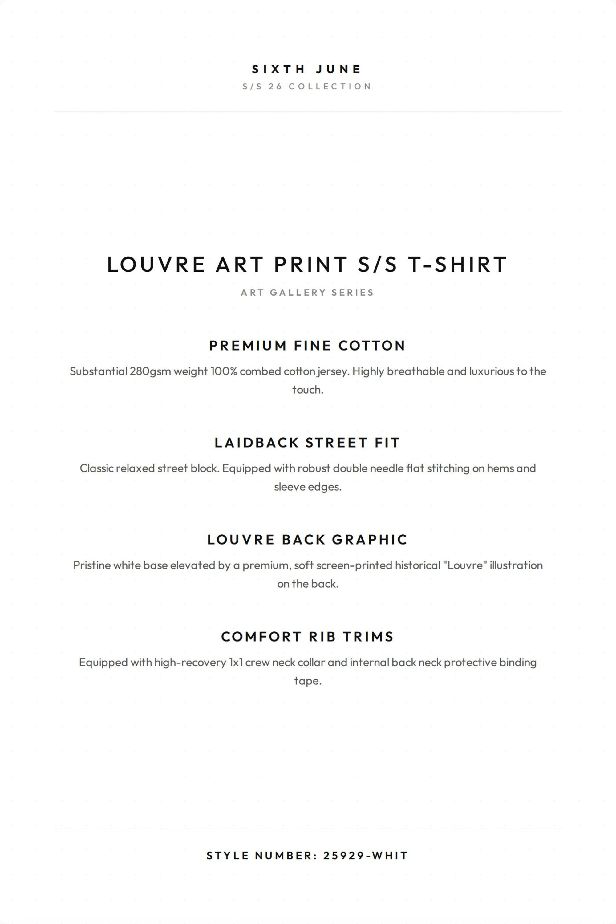 LOUVRE Art Print S/S T-Shirt