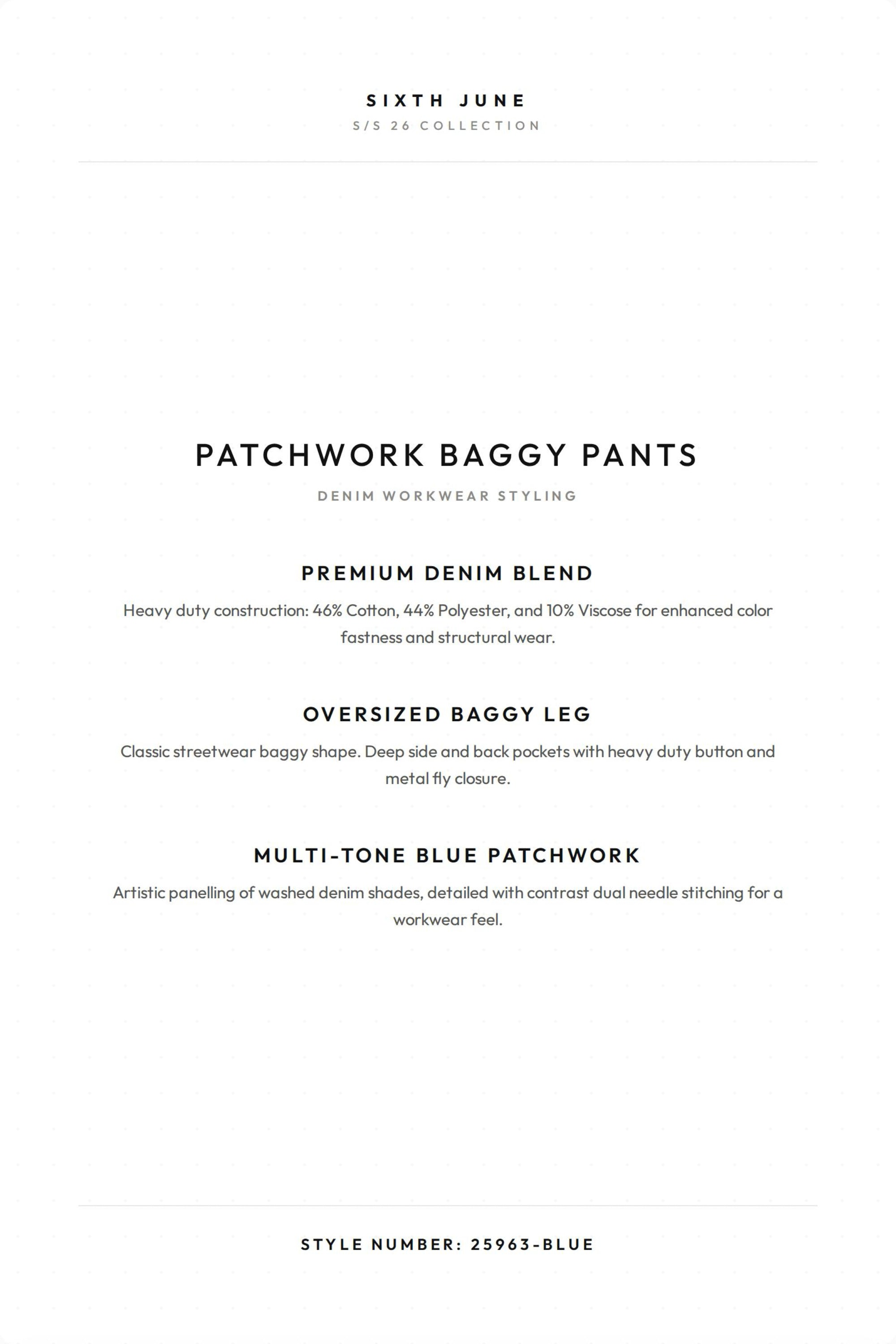 PATCHWORK baggy Pant