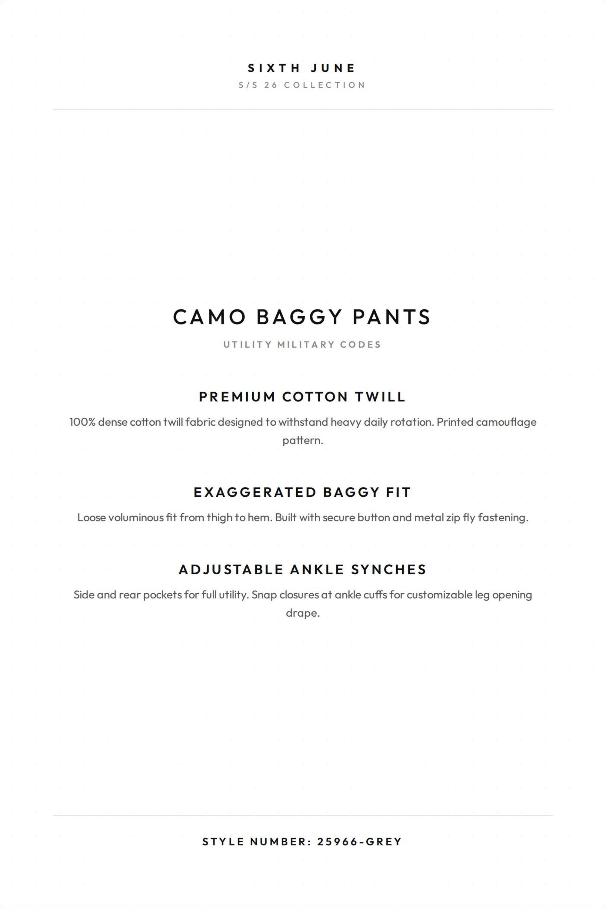 CAMO Baggy Pant