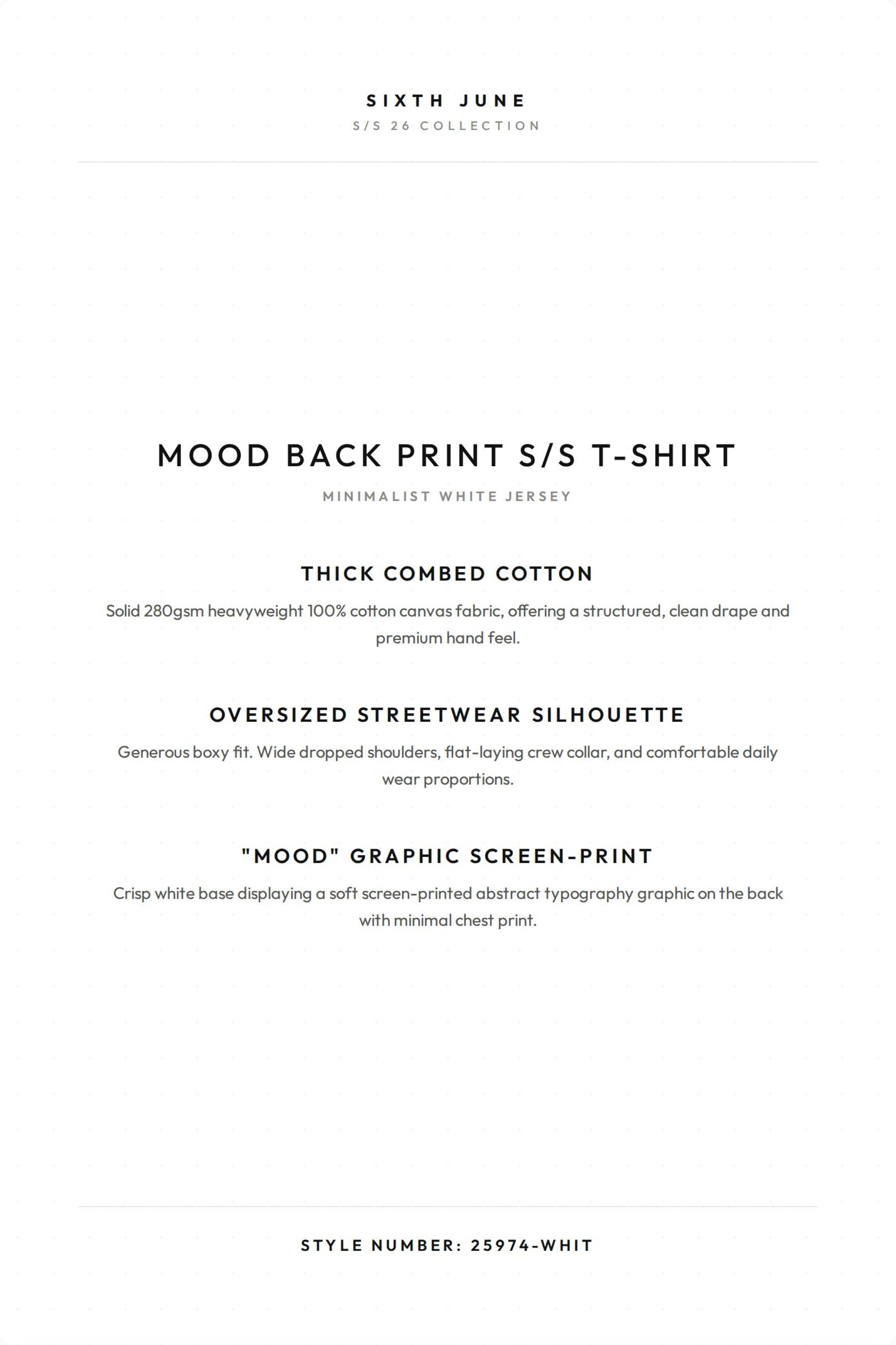 MOOD Back Print S/S T-Shirt
