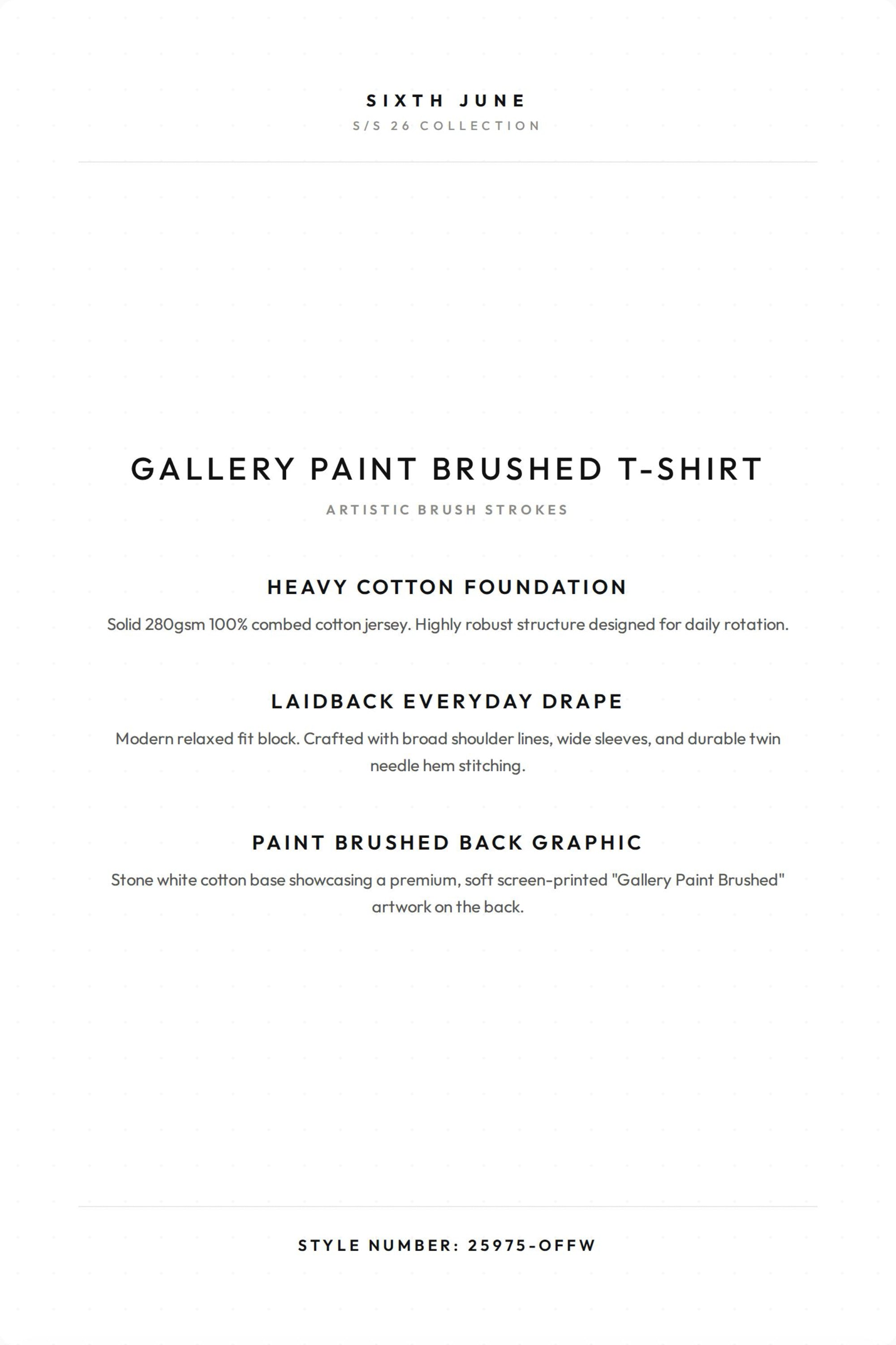 GALLERY Paint Brushed Graphic S/S T-Shirt