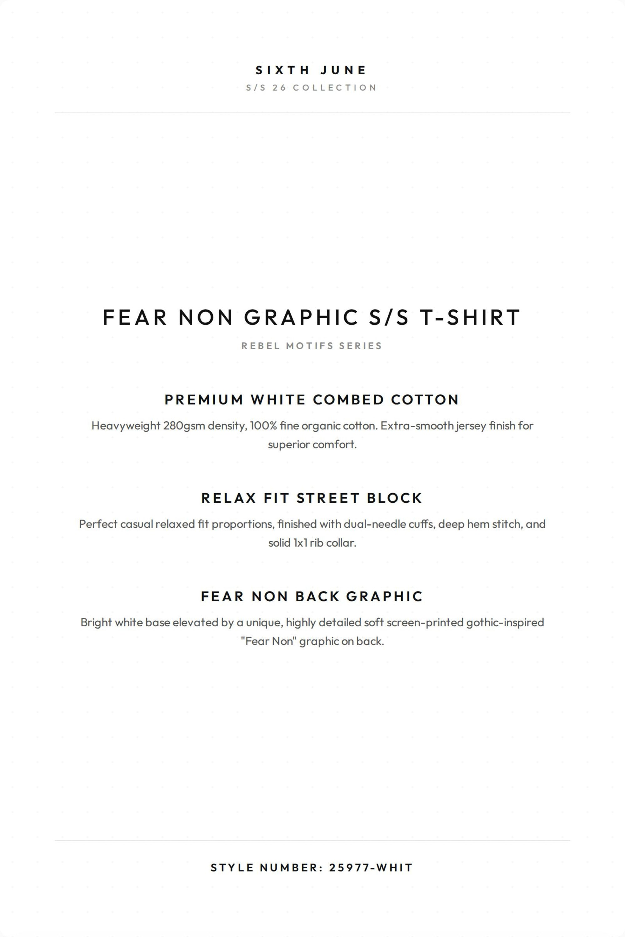 FEAR NON Graphic S/S T-Shirt