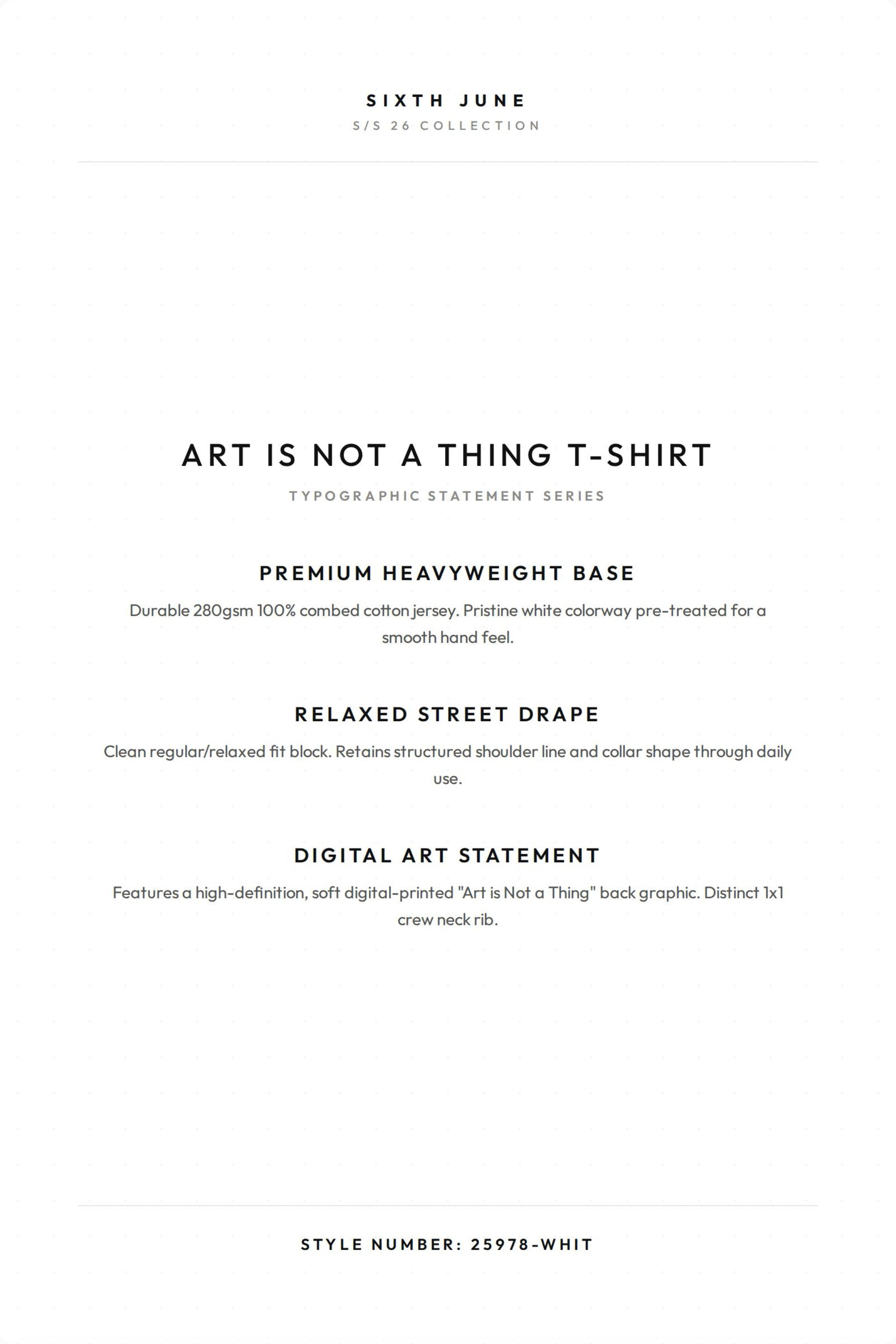 ART IS NOT A THING Graphic S/S T-Shirt