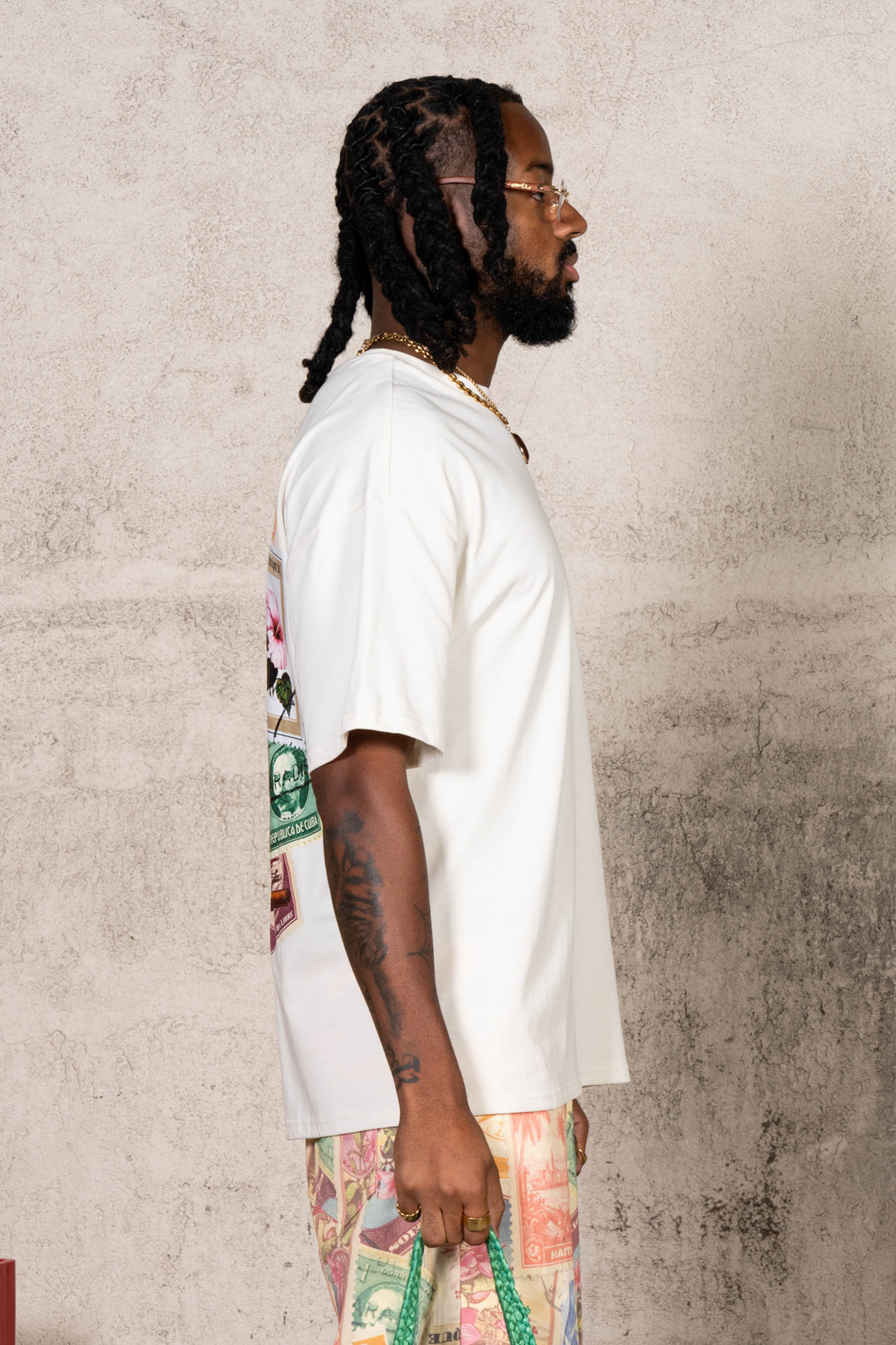 Carribean Stamps Tee 25992-OFFW