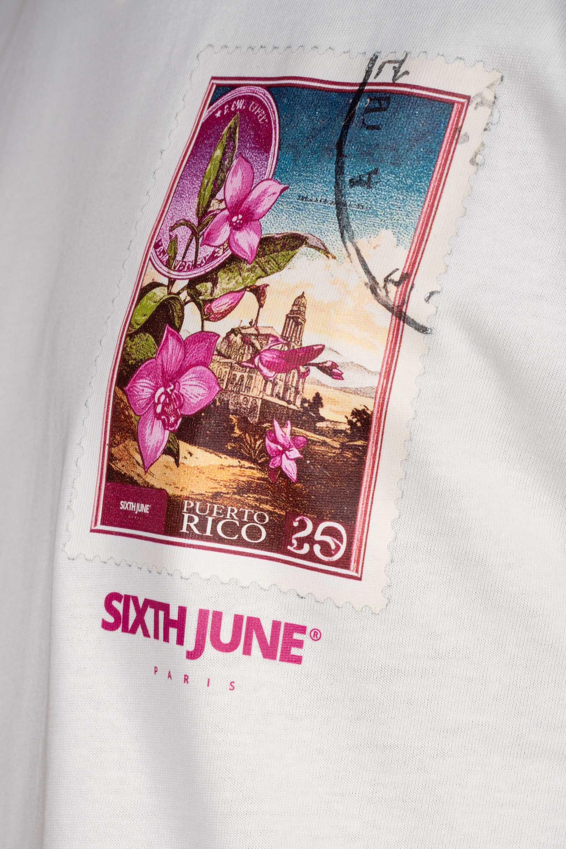 Carribean Stamps Tee 25992-OFFW