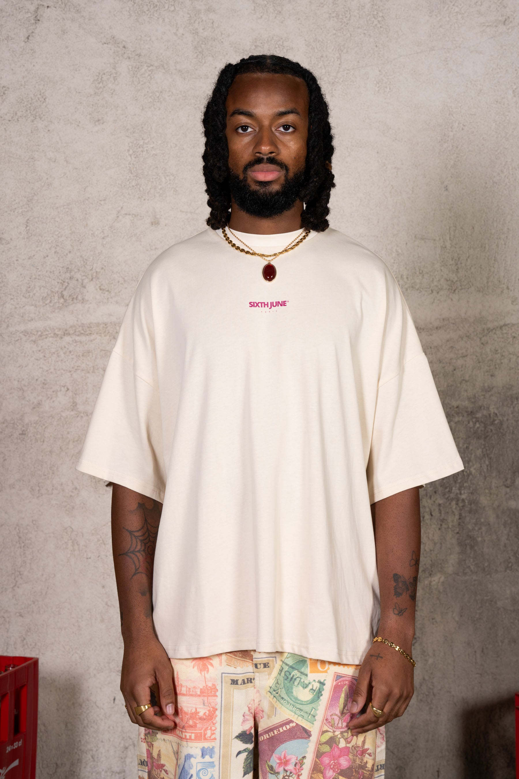 Puerto Rico Stamp Tee 26004-BEIG