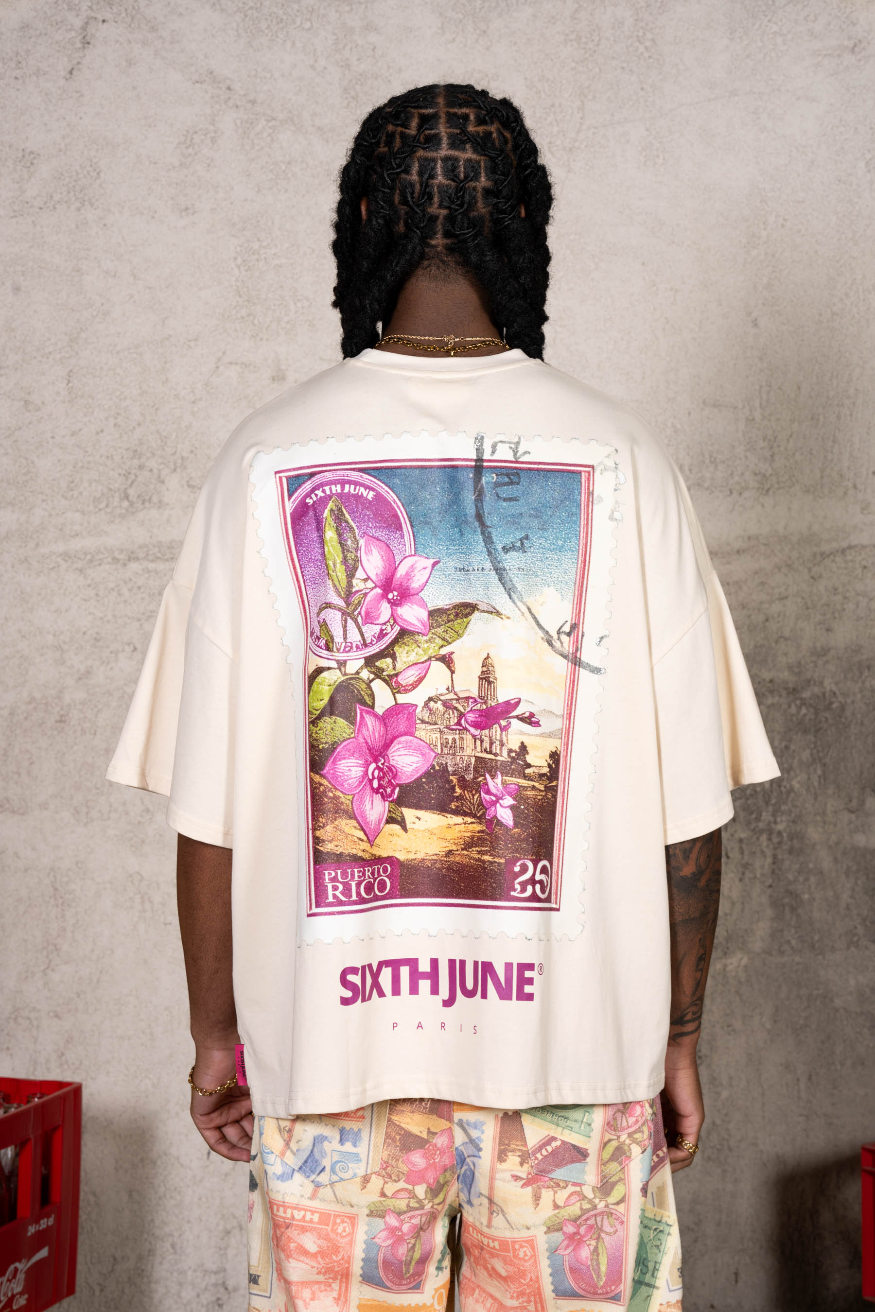 Puerto Rico Stamp Tee 26004-BEIG