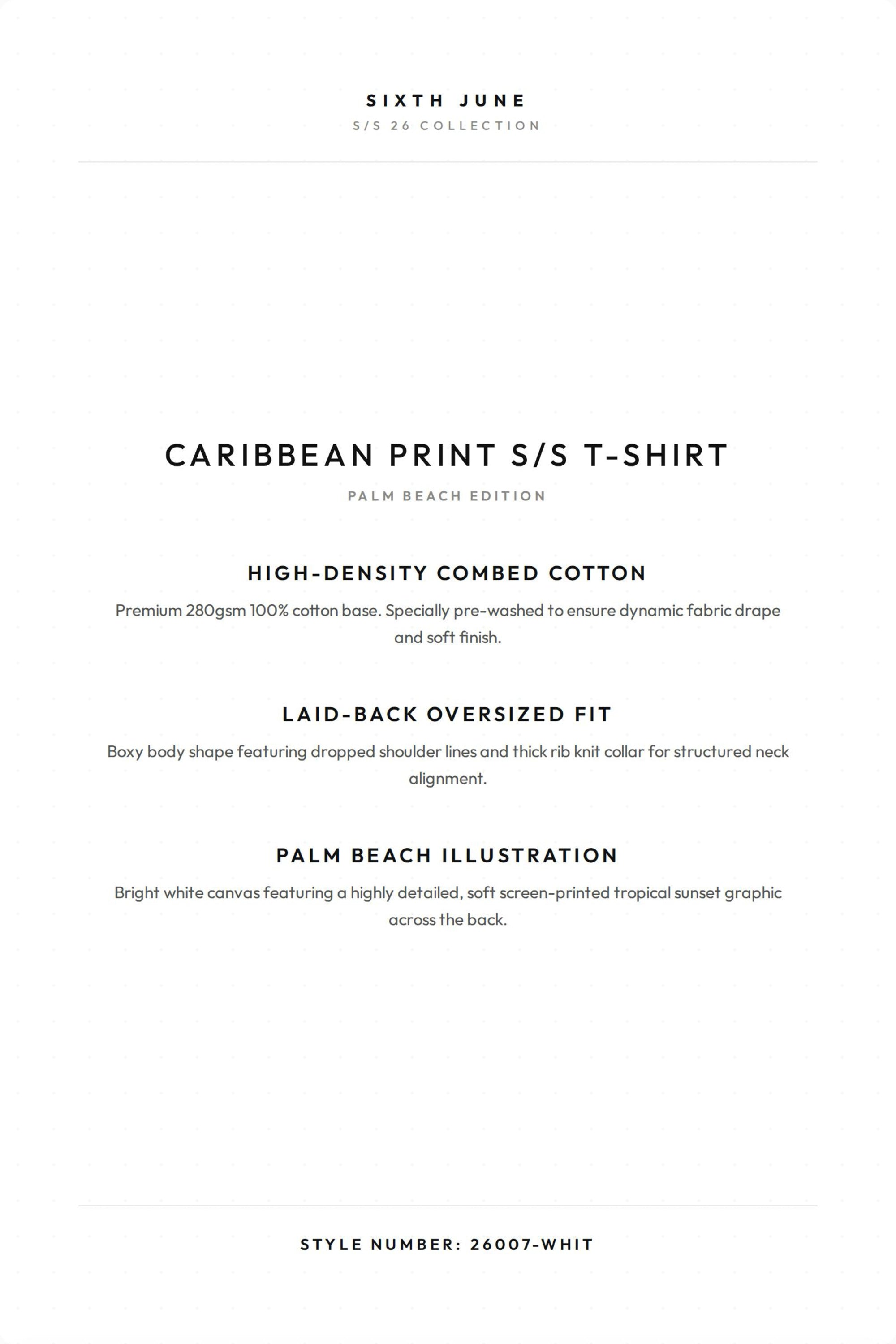 CARIBBEAN Printed S/S T-Shirt