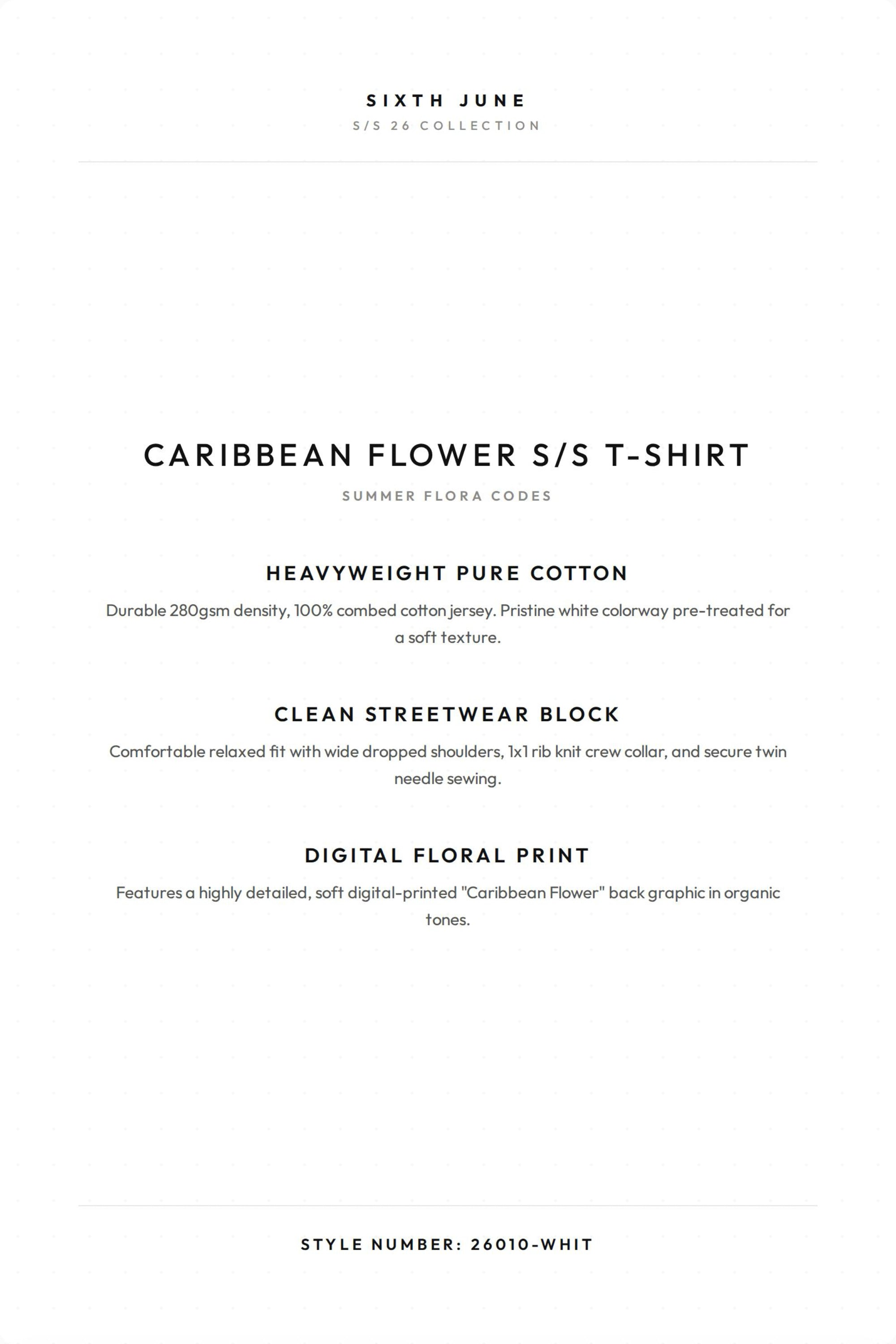 CARRIBEAN Flower S/S T-Shirt
