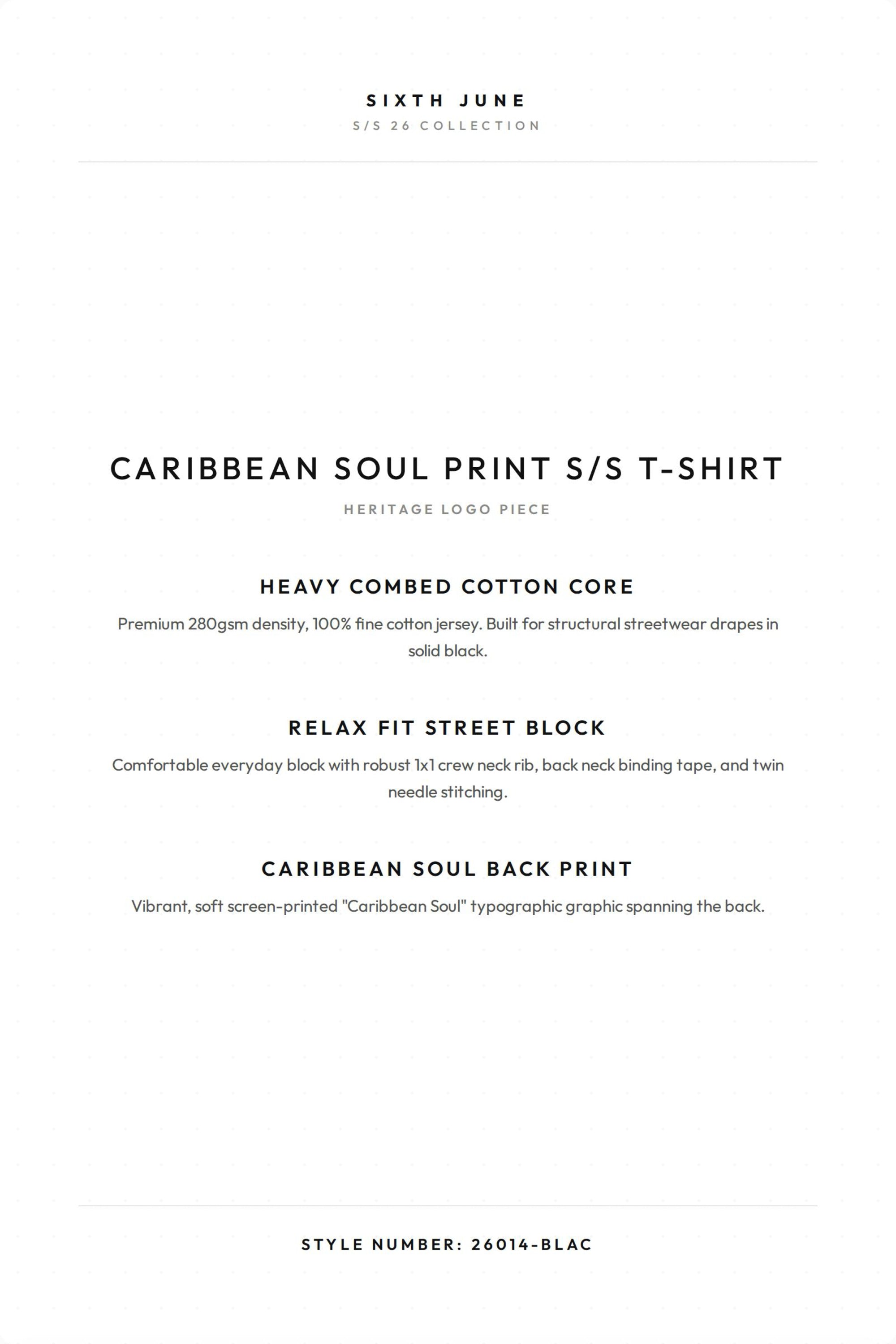 CARIBBEAN SOUL Printed S/S T-shirt