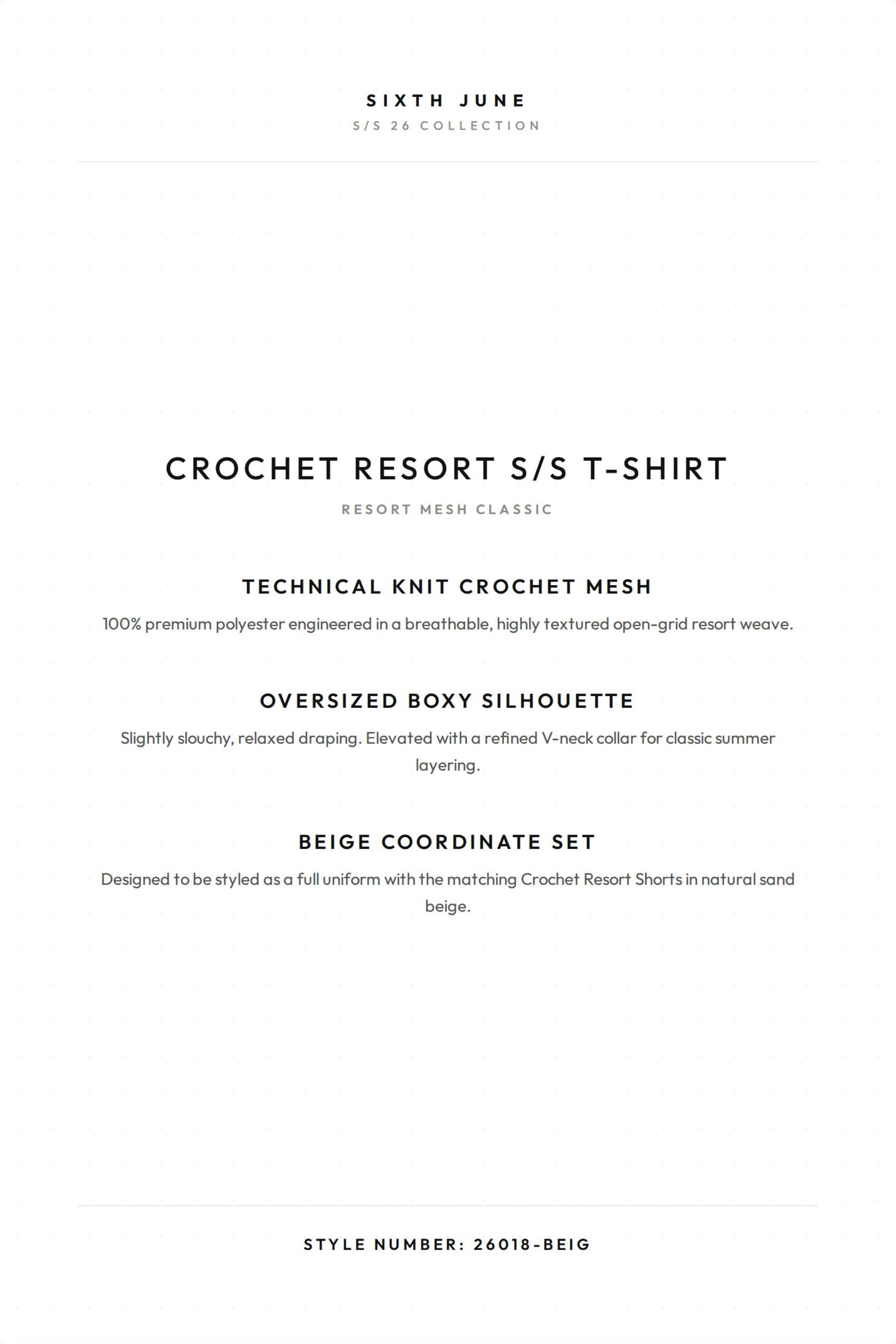 CROCHET Resort S/S T-Shirt