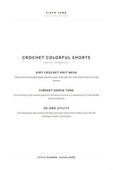 CROCHET Colorful Oversized Short