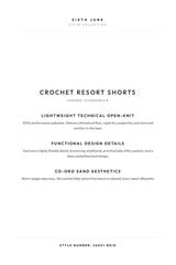 CROCHET Resort Short