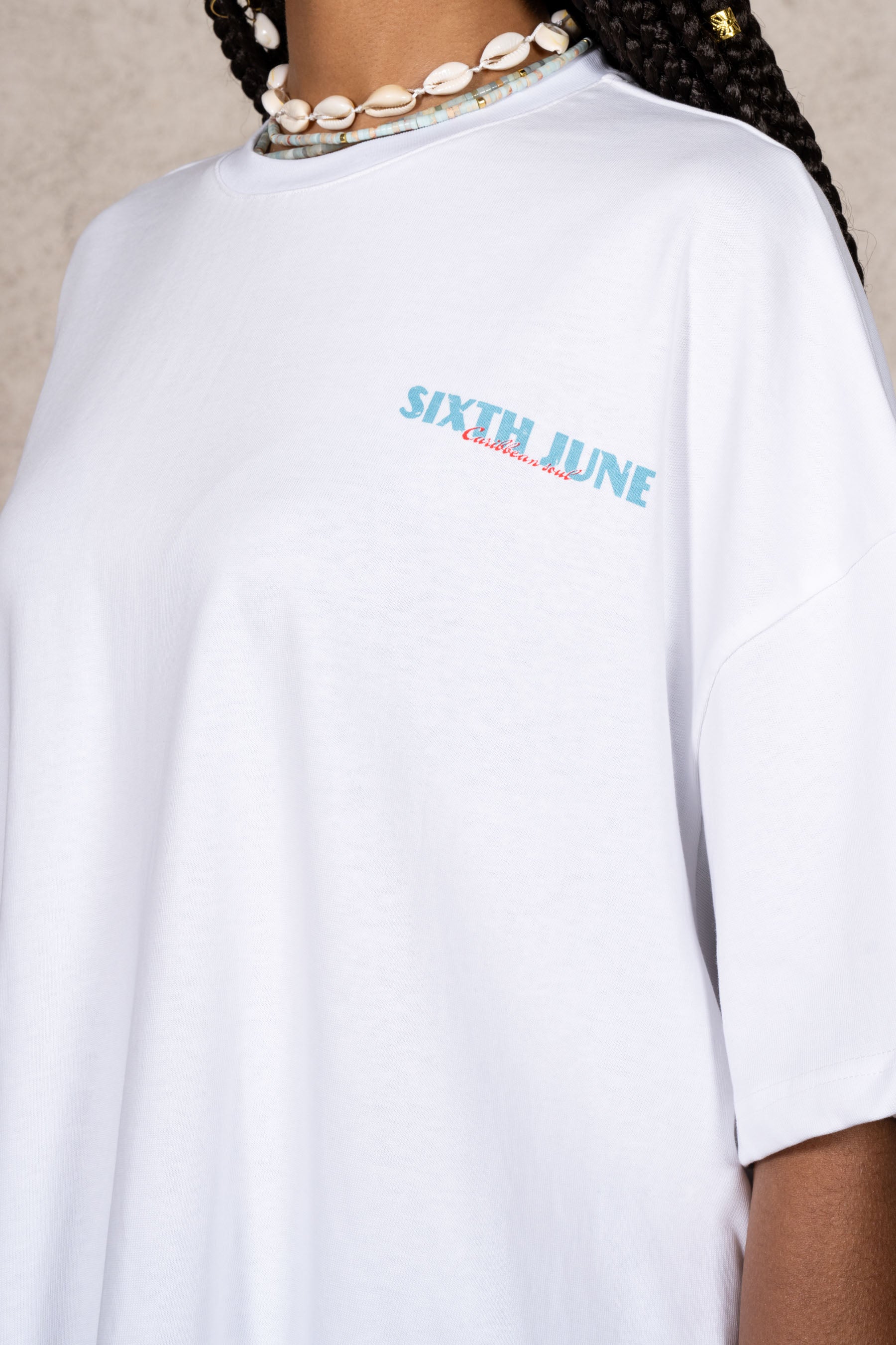 Carribean Soul Palm Tree Tee 34874-WHIT