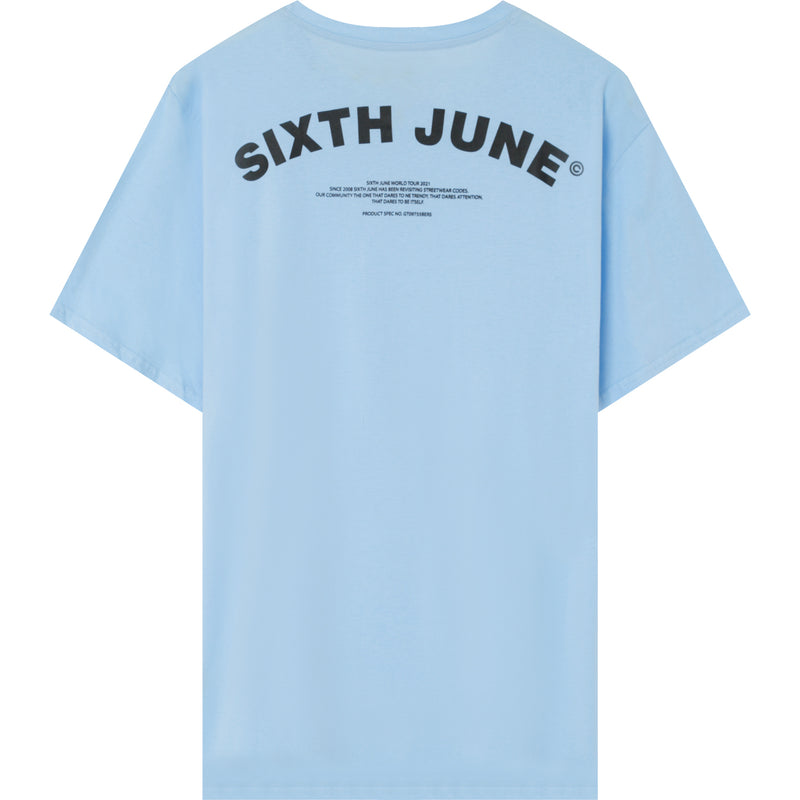 Curved tee 22578-BLUE