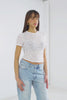 Sixth June Textured Crop Top 34842-WHIT