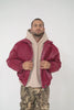 Sixth June Vegan Leather Varsity Jacket 25883-BURG